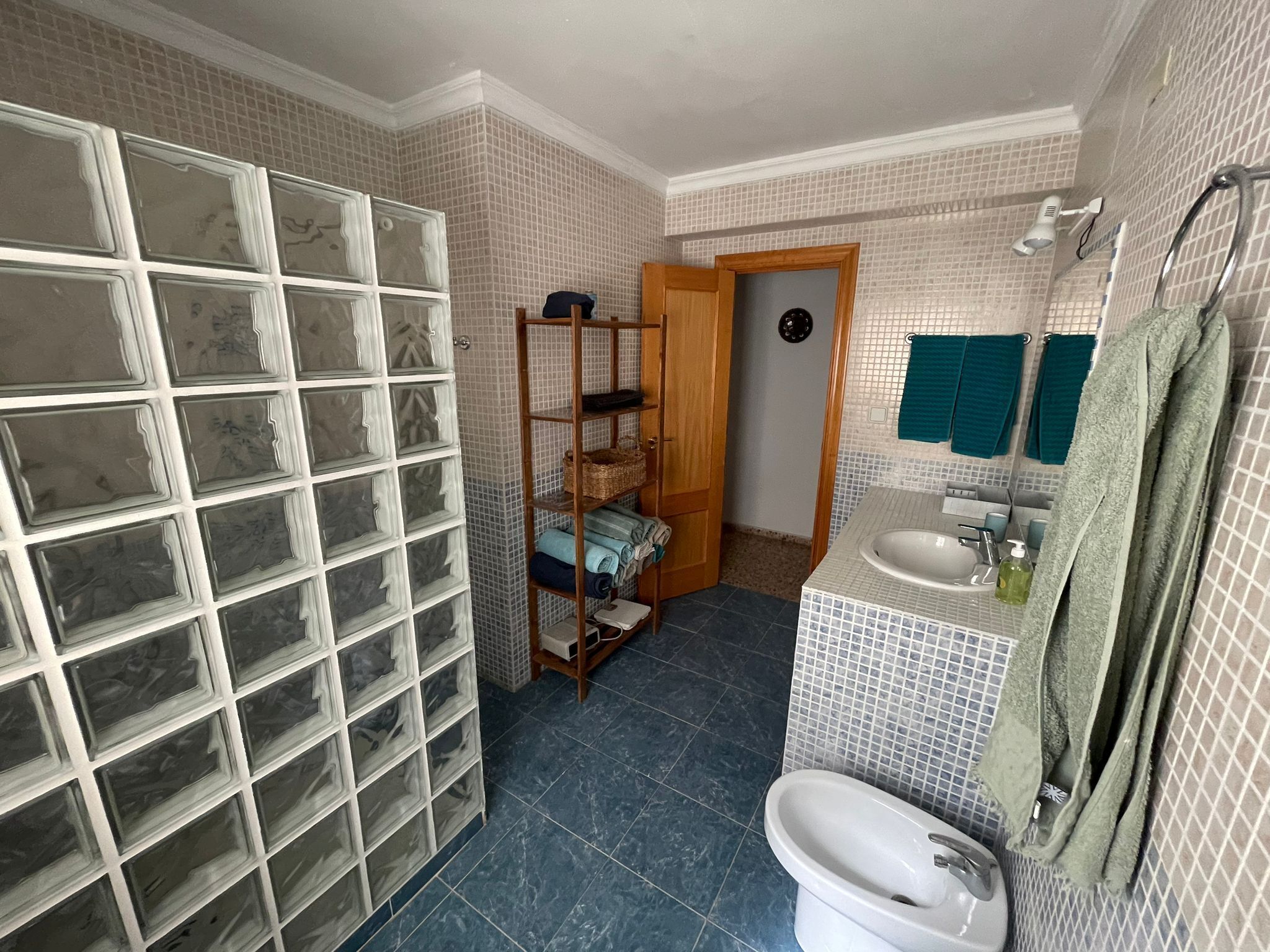 Sèche-cheveux, bidet, serviettes fournies, savon