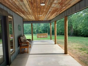 Terrace/patio - Bucks Ridge Cabin on the South Fork Creek of the Caddo River  (Caddo Gap)