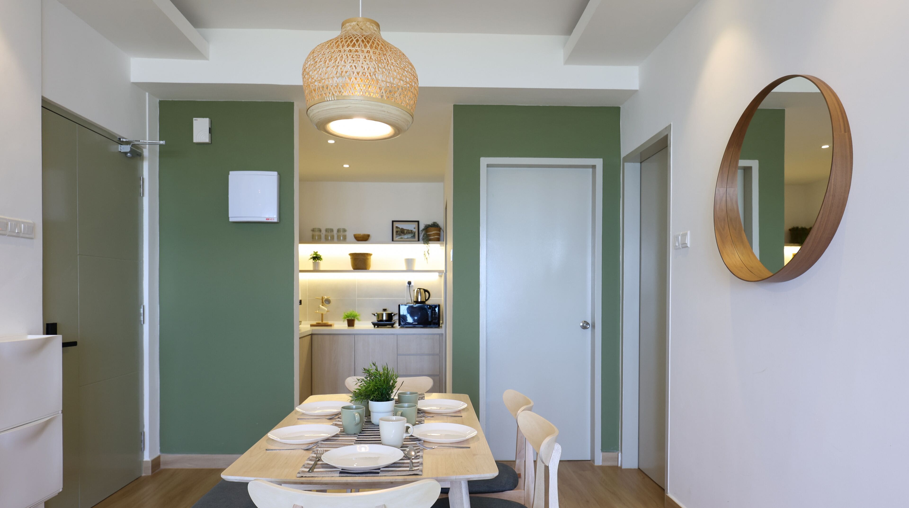 Appartamento Premium, 2 camere da letto, accesso alla piscina, vista mare | Cucina privata | Frigorifero, piano cottura, pentole/stoviglie/utensili
