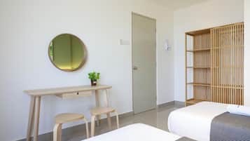 Premium-Apartment, 2 Schlafzimmer, Poolzugang, Meerblick | Bettwäsche aus ägyptischer Baumwolle, hochwertige Bettwaren