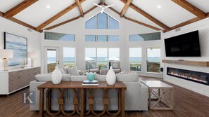 Smart TV, fireplace, stereo - Modern Beach Front Home with Private Beach Access | Trillion Dollar View by Kaiser (Gulf Shores)