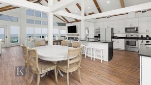 Fridge, microwave, oven, stovetop - Modern Beach Front Home with Private Beach Access | Trillion Dollar View by Kaiser (Gulf Shores)