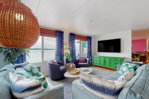 TV, books, music library