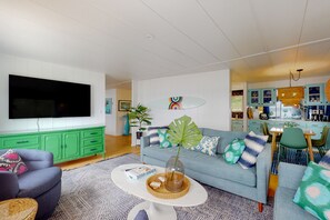 TV, books, music library