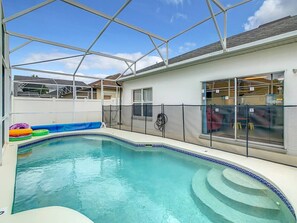A heated pool