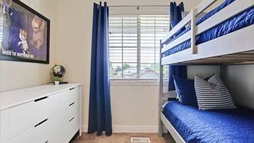 4 bedrooms, iron/ironing board, travel crib, WiFi