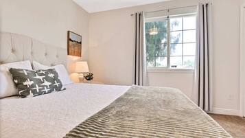 4 bedrooms, iron/ironing board, travel cot, WiFi
