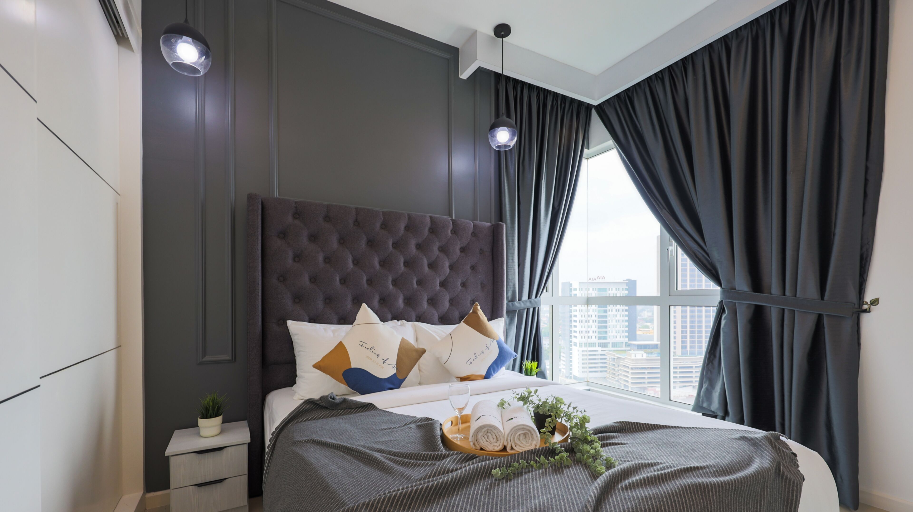 Presidential Suite, 3 Bedrooms, Balcony | Cadar kapas Mesir, peralatan tempat tidur premium 