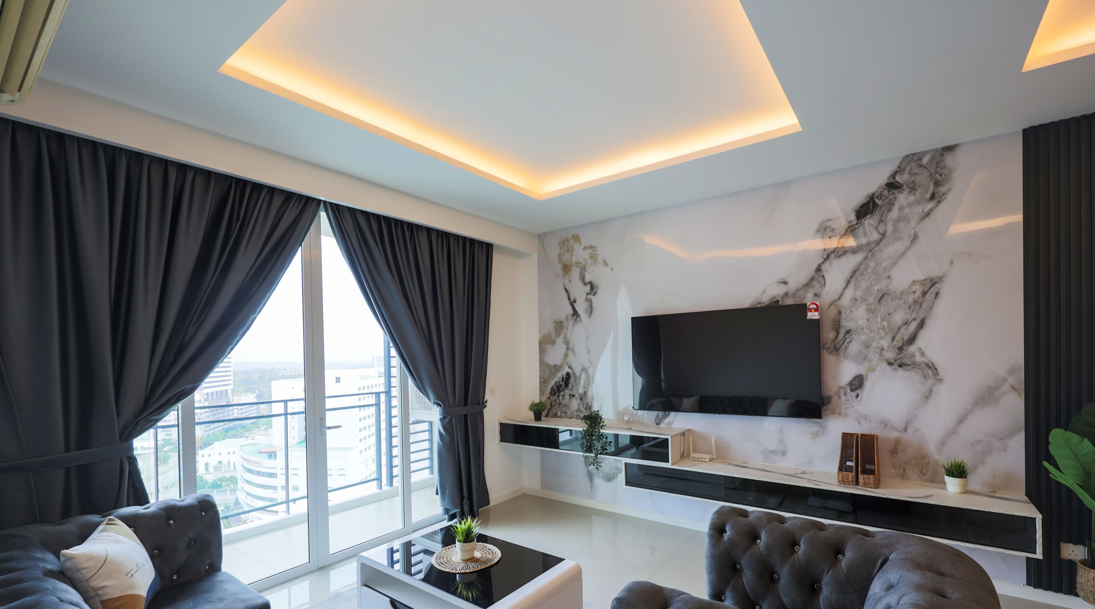 Presidential Suite, 3 Bedrooms, Balcony | Ruang tamu