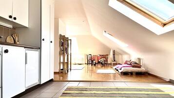 Apartment | Private kitchen | Fridge, microwave, oven, espresso maker