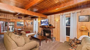 TV, fireplace, video games, offices