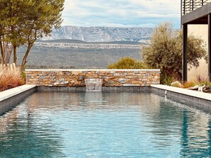 Outdoor pool, a heated pool
