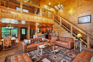 Smart TV, fireplace, stereo