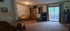 Älytelevisio, DVD-soitin, kirjoja, videokirjasto