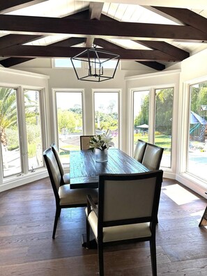 Dining - Private Acre, Family Montecito Main Ranch Home, Redwood Studio Pool Ocean Views (Montecito)