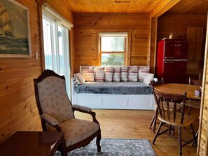 Living area - 1 Bedroom cottage on the water with amazing views Cole Harbour Guysborough (Larrys River)
