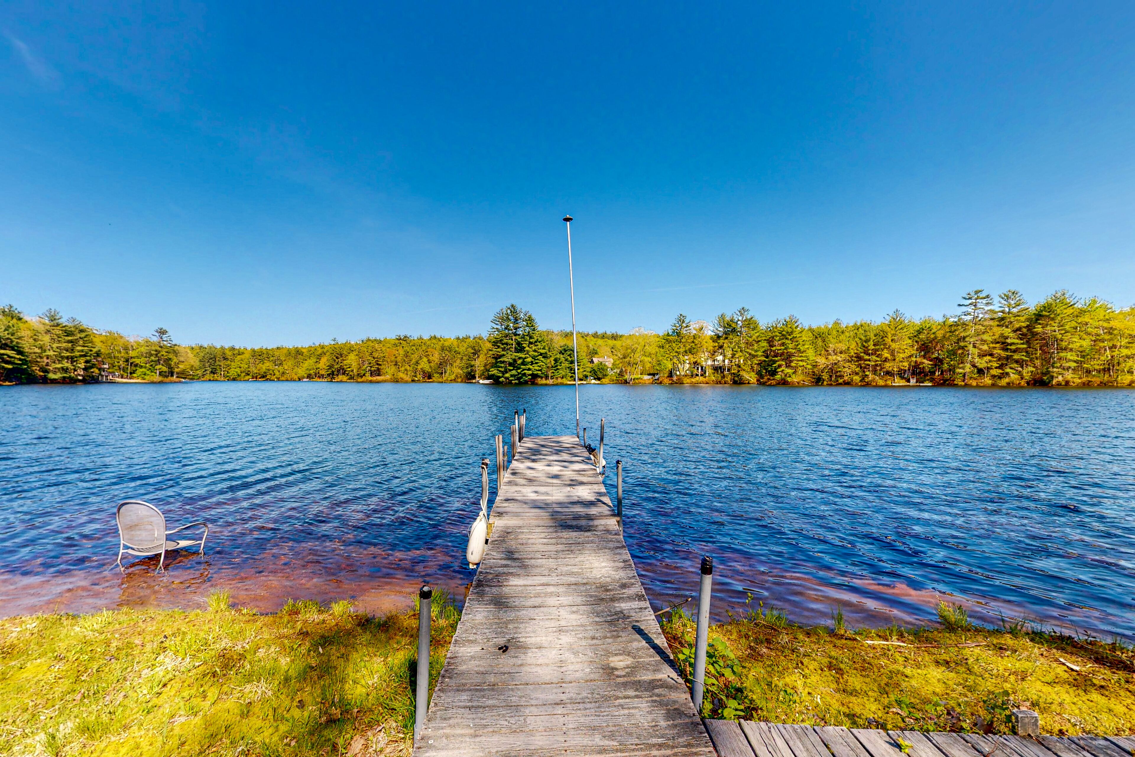 Waterfront home with private beach dock, hot tub, W/D - dog-friendly