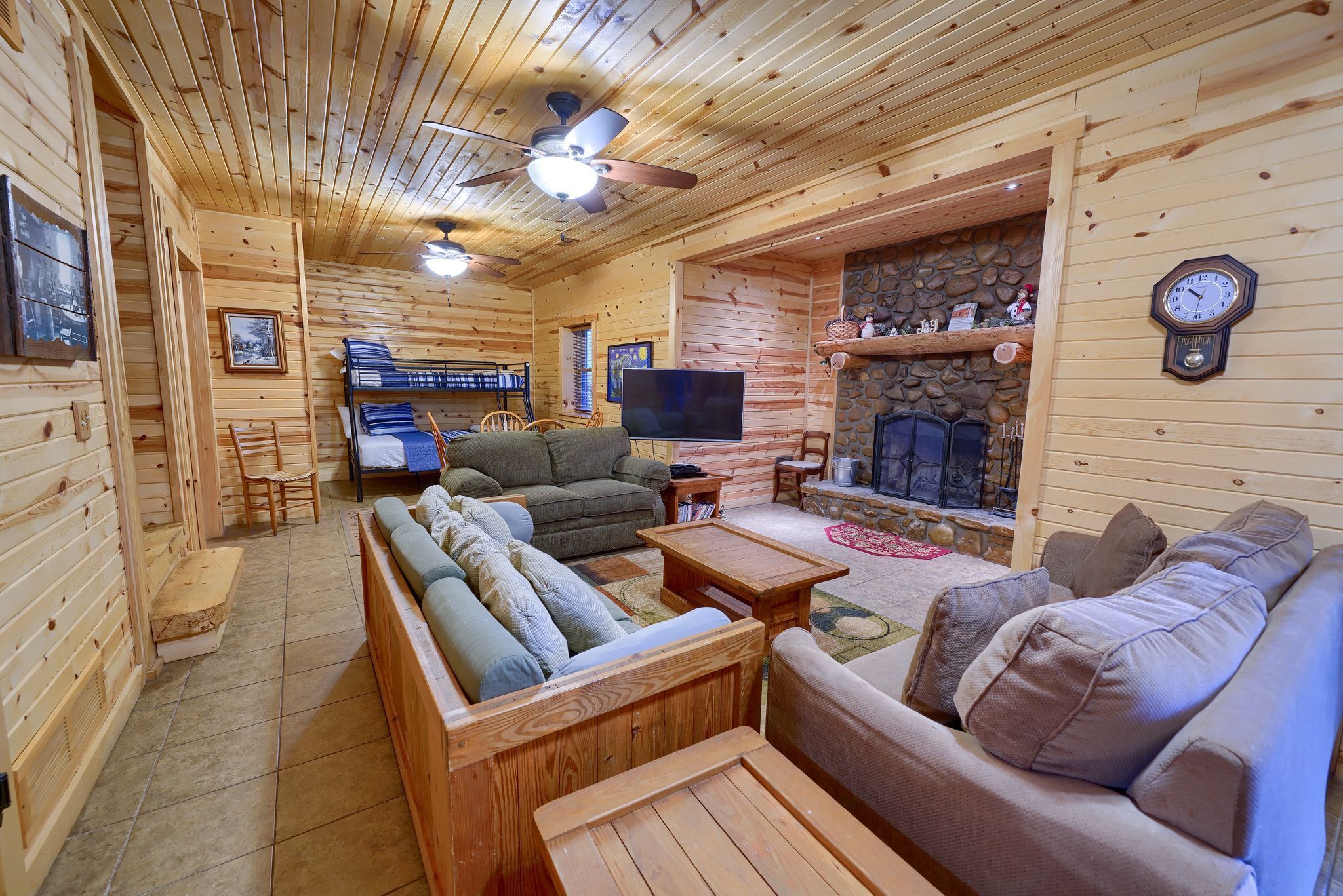 TV connectée, cheminée