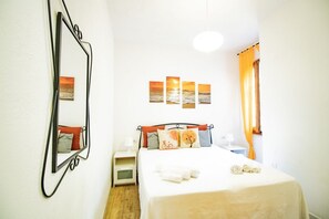 2 bedrooms, travel cot