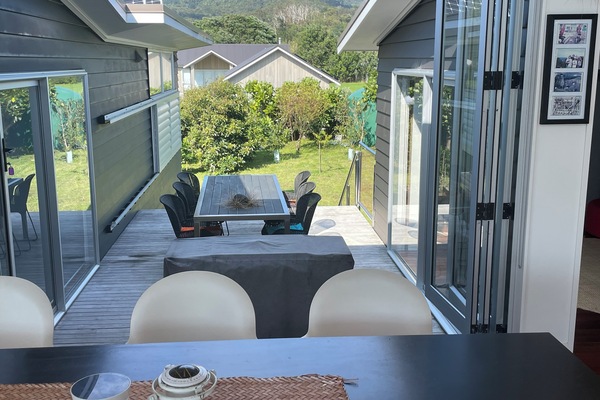 Looking out to rear deck