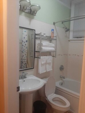 Towels, soap, toilet paper