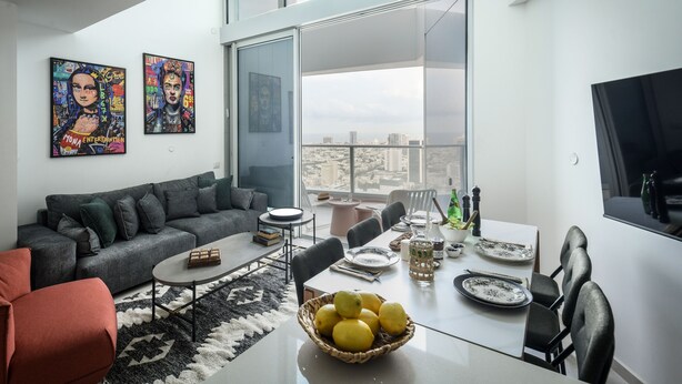 Unclassified image, 1 of 32, button - Experience 3BR High-Floor Duplex (Tel Aviv)