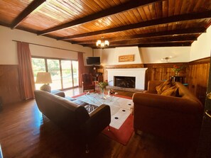 Smart TV, fireplace, ping pong, stereo