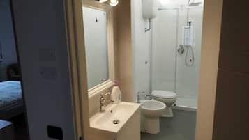 Towels, soap, shampoo, toilet paper