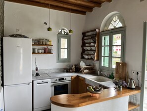 Fridge, oven, stovetop, dishwasher - Grande Maison Cycladique Familiale (Tinos)