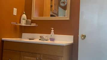 Shower, towels, soap
