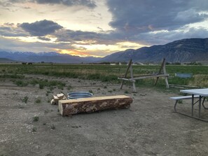 Sit and take in the serene mountain views from this peaceful outdoor space.