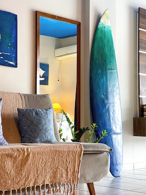 Family Studio, 1 Double Bed with Sofa bed, Ensuite, Ocean View | Living area | 40-inch Smart TV with satellite channels, TV