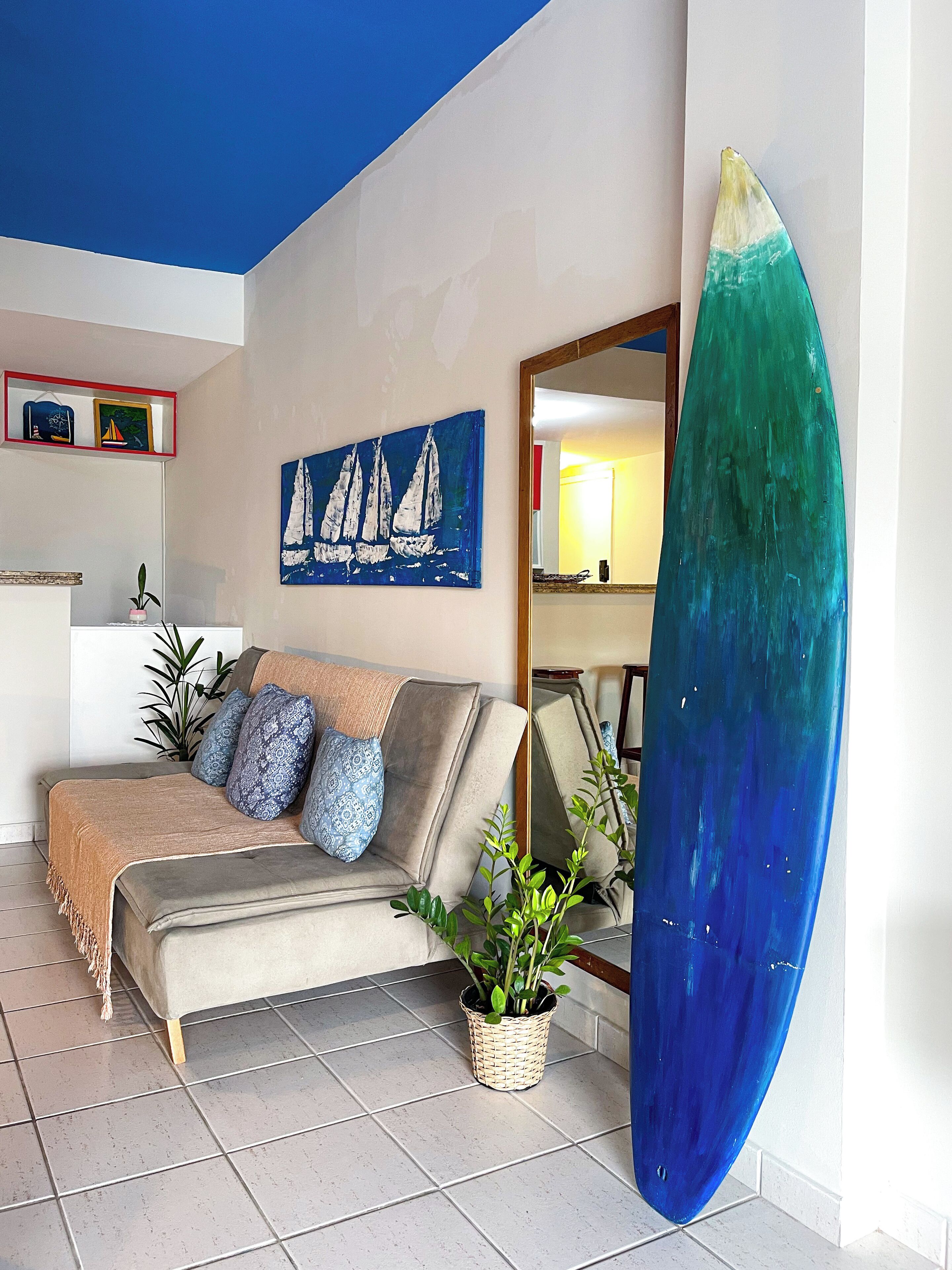 Family Studio, 1 Double Bed with Sofa bed, Ensuite, Ocean View | Living area | 40-inch Smart TV with satellite channels, TV