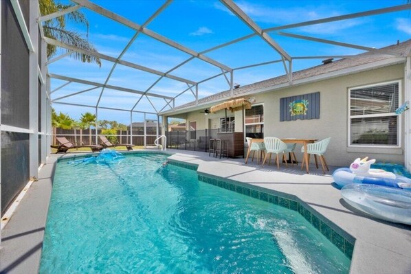 A heated pool