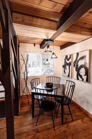 Dining - Modern Black A-Frame overlooking a Meadow w/ AC! (Shaver Lake)