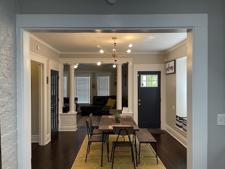 Dining. Step into a gorgeous newly renovated urban loft space in Syracuse New York.
