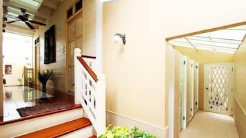 Free toiletries, hair dryer, towels, soap