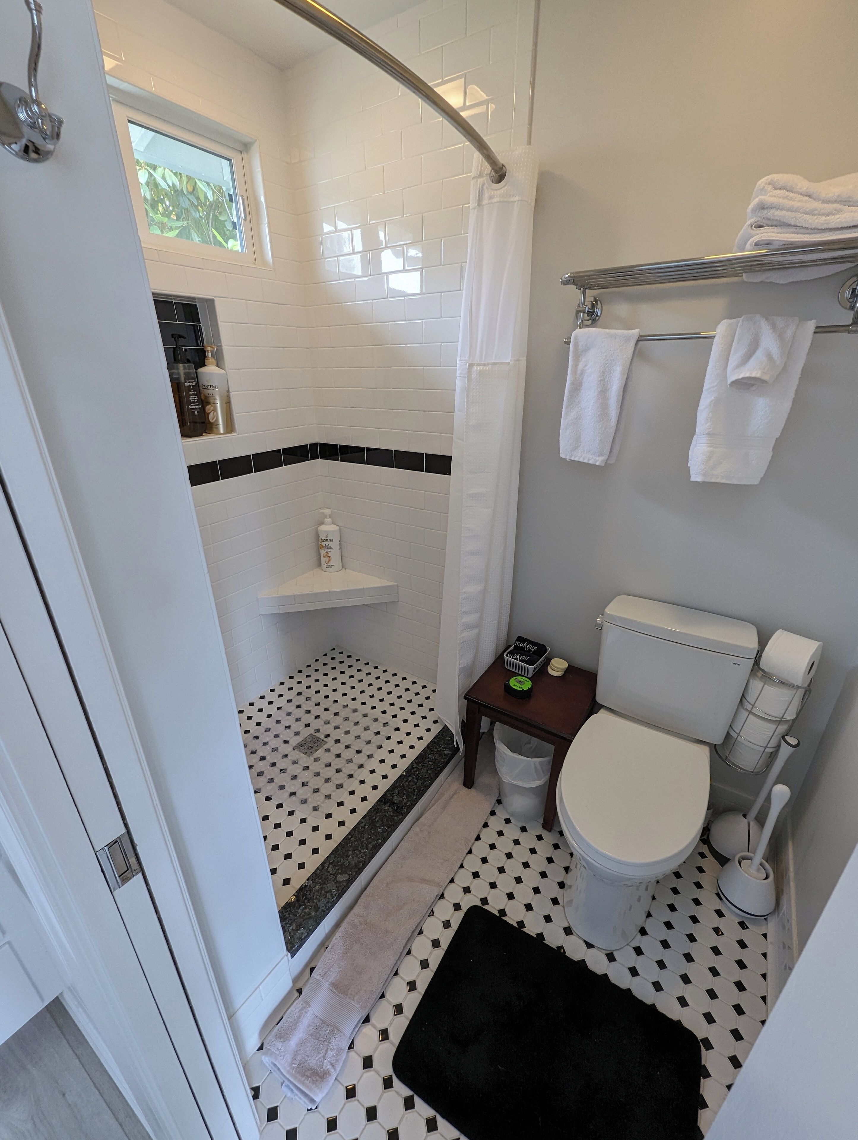 Shower, hair dryer