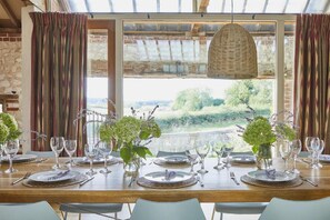 Dining - Two double beds, two kingsize beds, two zip/link kingsize beds that can each be two singles, two sin (North Barsham)