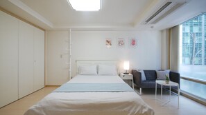 1 室のベッドルーム、アイロン / アイロン台、WiFi、ベッドシーツ