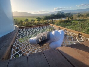 Romantic Tent, 1 Queen Bed, Bathtub, Mountain View | Terrace/patio