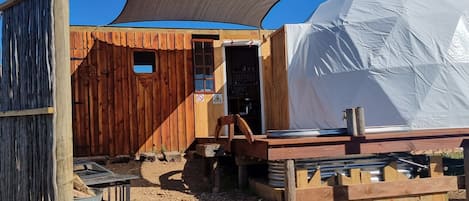 Romantic Tent, 1 Queen Bed, Bathtub, Mountain View | Terrace/patio