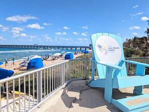 A beach scene with a sign for the City of Lake Worth Beach, Florida. - NEW! Dual next door units (2/1 & 1/1) - walk to downtown LW - 1.3mi to beach! (Lake Worth)