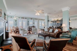 TV, DVD player, books