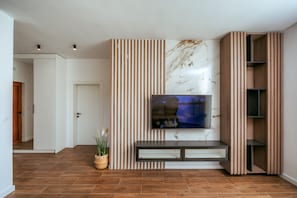 Deluxe Villa, 2 Bedrooms, Sea View | Living area | Computer monitors - Uphill Glavanovic Pool Villa (Bar)