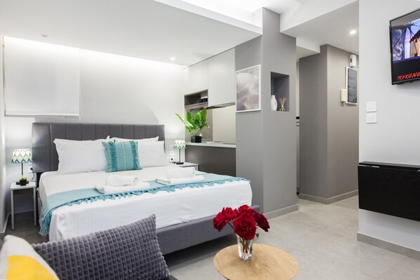 Studio | Iron/ironing board, free WiFi - Modern Newly Built Studio near Hilton (Athens)