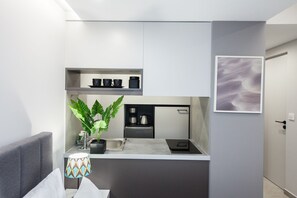 开间 | 私人厨房 | 大冰箱、烤箱、烤面包机、厨具/餐具