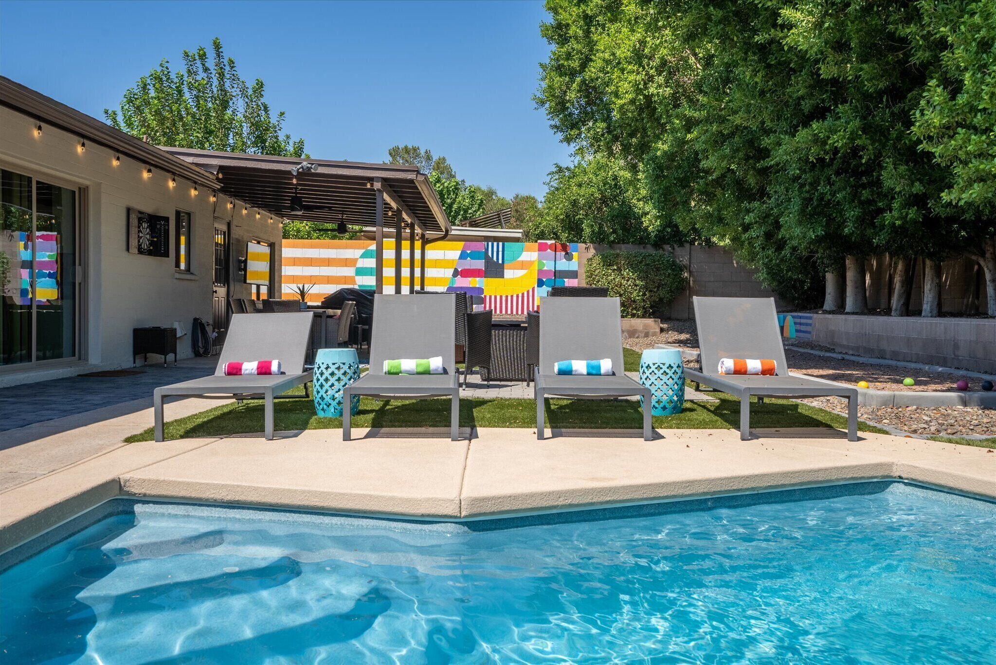 Pet-friendly sunny home in Moon Valley with mini private pool, spa, games + more