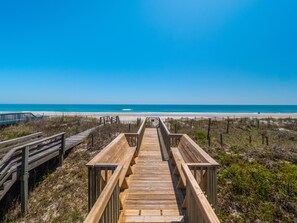 On the beach - Get Back #141 - Oceanfront w/ Private Pool, Hot Tub, Dog-friendly! (North Topsail Beach)