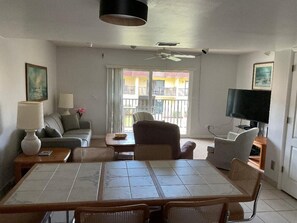 Smart TV, books - Cocoa Beach Club 223 ocean front property, direct beach access large heated pool (Cocoa Beach)